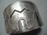 Dynamic Vintage Santo Domingo Sterling Silver Bracelet Native American Old-Nativo Arts