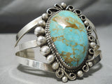 Stunning Vintage Native American Navajo Royston Turquoise Sterling Silver Bracelet Old-Nativo Arts