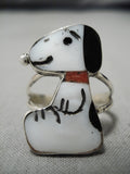 Remarkable Zuni Native American Inlay Sterling Silver Native American Ring-Nativo Arts