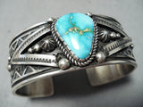 Albert Jake Important Native American Navajo Turquoise Sterling Silver Bracelet-Nativo Arts