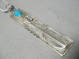 Scarce Early Rare Hallmark Vintage Native American Navajo Ben Begaye Sterling Silver Necklace-Nativo Arts
