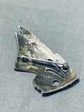 Unique Detailed Rabbit Vintage Native American Hopi Sterling Silver Butterfly Pin-Nativo Arts