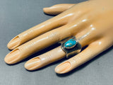 Native American Fascinating Vintage Kingman Turquoise Sterling Silver Ring-Nativo Arts