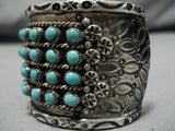 Snake Eyes Turquoise Vintage Zuni Native American Sterling Silver Bracelet-Nativo Arts