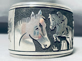 Horse Rider Vintage Thomas Singer Native American Navajo Sterling Silver Bracelet-Nativo Arts