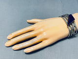 One Of The Best Vintage Native American Navajo Sugulite Sterling Silver Bracelet-Nativo Arts