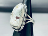 Dry Creek Turquoise Important Native American Navajo Sterling Silver Ring-Nativo Arts