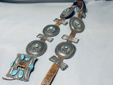 Museum 600+ Gram Vintage Native American Navajo Turquoise Sterling Silver Concho Belt-Nativo Arts
