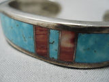 Opulent Vintage Native American Navajo #8 Turquoise Sterling Silver Bracelet Old-Nativo Arts