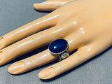 Authentic Vintage Native American Navajo Ben Begaye (d) Sterling Silver Lapis Ring-Nativo Arts