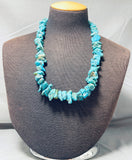 180 Gram Vintage Native American Navajo Chunky Nugget Turquoise Sterling Silver Necklace-Nativo Arts