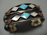 Museum Vintage Zuni Native American Navajo Janice Etsate Turquoise Sterling Silver Bracelet-Nativo Arts