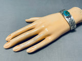 Important Vintage Native American Navajo Jeanette Dale Turquoise Sterling Silver Bracelet-Nativo Arts