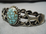 Beautiful Vintage Native American Navajo Applique Dog Guards Sterling Silver Bracelet-Nativo Arts