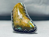 One Of Biggest And Best Vintage Native American Navajo Royston Turquoise Sterling Silver Ring-Nativo Arts
