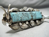 One Of The Craziest Native American Turquoise Sterling Silver Bird Ring-Nativo Arts