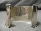 Museum Vintage Native American Navajo Francis Lincoln Turquoise Inlay Sterling Silver Bracelet-Nativo Arts