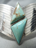 Spectacular Vintage Native American Navajo Royston Turquoise Sterling Silver Bracelet Old-Nativo Arts