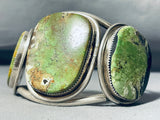 The Best Mens Vintage Native American Navajo Gaspeite Sterling Silver Bracelet Cuff-Nativo Arts