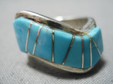 Exquisite Vintage Navajo Turquoise Sterling Silver Ring Native American-Nativo Arts