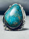 The Best Vintage Native American Navajo Oscar Alexius Turquoise Sterling Silver Ring Old-Nativo Arts