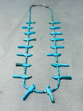 Native American One Of The Best Ever Vintage Santo Domingo Turquoise Sterling Silver Necklace-Nativo Arts