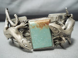 Spectacular San Felipe Native American 8 Turquoise Sterling Silver Bracelet-Nativo Arts