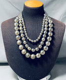 One Of The Best Ever Vintage Native American Navajo Sterling Silver Necklace-Nativo Arts