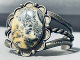 Best Vintage Native American Navajo Leopard Agate Sterling Silver Bracelet Old-Nativo Arts