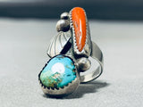 Wonderful Vintage Native American Navajo Kingman Turquoise Sterling Silver Petite Ring-Nativo Arts