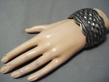 Very Important Vintage Native American Navajo Darryl Becenti (d.) Sterling Silver Bracelet-Nativo Arts