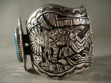 Ceremonial Dance Vintage Navajo Native American Jewelry Silver Bracelet-Nativo Arts