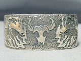 Advanced Silver Work Native American Navajo Sterling Bracelet Cuff-Nativo Arts