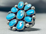 Outstanding Vintage Native American Navajo Turquoise Sterling Silver Ring-Nativo Arts