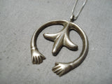 Marvelous Vintage Navajo Sterling Silver Necklace Native American-Nativo Arts