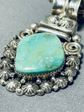 Authentic Ben Begaye (d) Vintage Native American Navajo Turquoise Sterling Silver Necklace-Nativo Arts