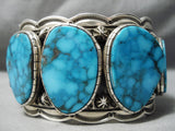 Heaviest 300 Gram Crazy Native American Navajo Morenci Turquoise Sterling Silver Bracelet-Nativo Arts