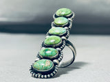 One Of The Tallest Ever Native American Navajo Damale Turquoise Sterling Silver Ring-Nativo Arts