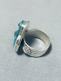 One Of A Kind Native American Navajo Blue Diamond Turquoise Frog Sterling Silver Ben Begaye Ring-Nativo Arts