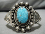 Amazing Vintage Native American Navajo Huge Turquoise Sterling Silver Bracelet-Nativo Arts