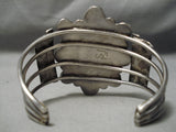 One Of Best Vintage Native American Navajo Green Turquoise Satellite Sterling Silver Bracelet-Nativo Arts