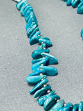 Stunning Vintage Native American Navajo Turquoise Shell Sterling Silver Necklace-Nativo Arts