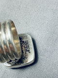 Native American Rare Unusual Vintage Ben Begaye Sterling Silver Shell Ring-Nativo Arts