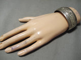 Astounding Vintage Navajo Sterling Silver Bracelet Native American Old-Nativo Arts
