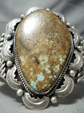 Tso Family Huge Native American Navajo Royston Turquoise Sterling Silver Bracelet-Nativo Arts