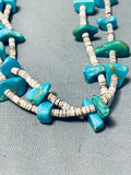 Incredible Vintage Native American Navajo Kingman Turquoise & Blue Gem Turquoise Necklace-Nativo Arts
