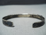 Marvelous Vintage Native American Zuni Cerrillos Turquoise Sterling Silver Bracelet Old-Nativo Arts