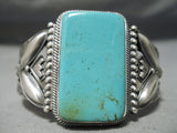 Important Vintage Native American Navajo Stanley Parker Turquoise Sterling Silver Bracelet-Nativo Arts