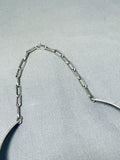 One Of The Most Detailed Hand Carved Vintage Native American Navajo Sterling Silver Necklace-Nativo Arts