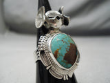 Magnificent Vintage Native American Navajo Royston Turquoise Sterling Silver Ring-Nativo Arts